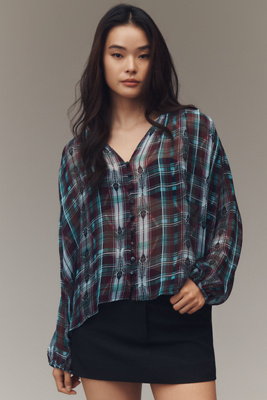 ANTHROPOLOGIE | The Estela Sheer Printed Blouse