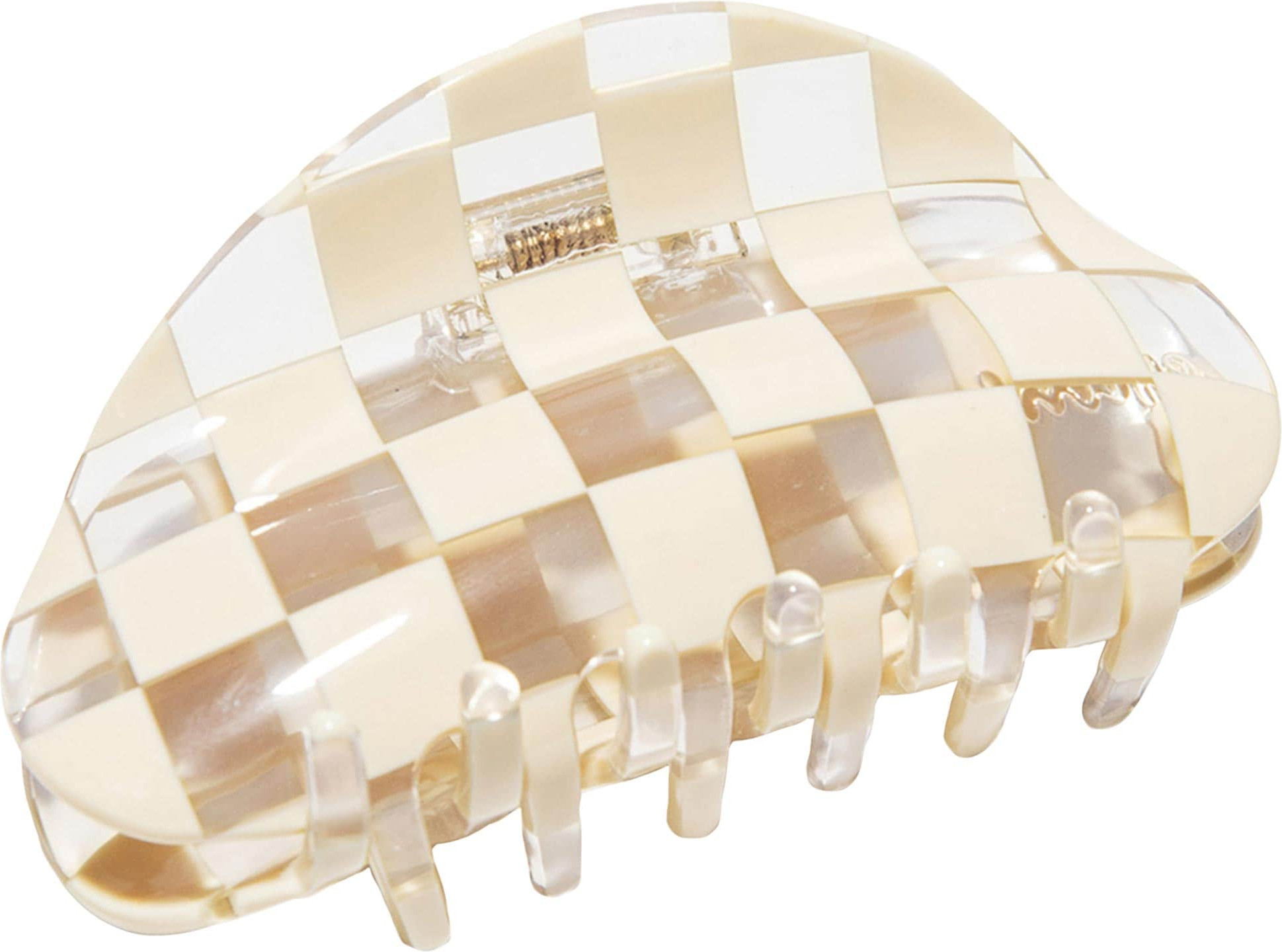 CHUNKS | Medium Checker Hair Claw Clip – Clear