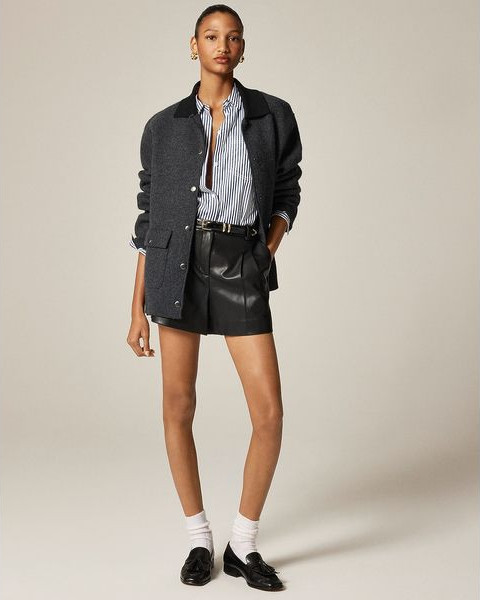 Lucia short in faux leather